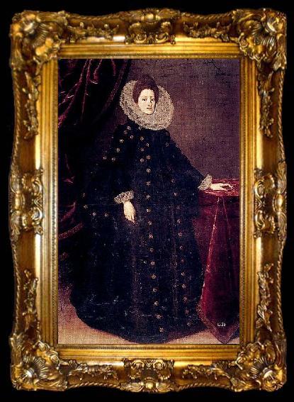 framed  Cristofano Allori Portrait of Cristina di Lorena, ta009-2